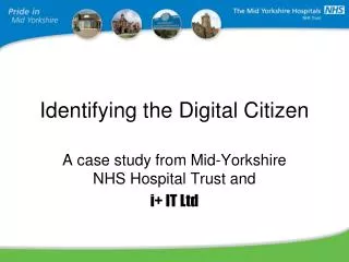 Identifying the Digital Citizen