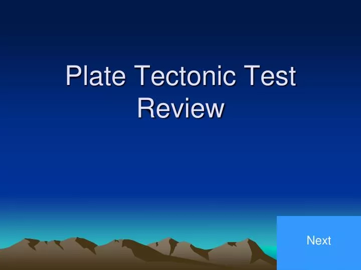 plate tectonic test review