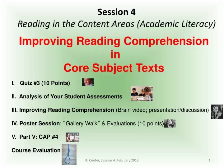 session 4 reading in the content areas academic literacy