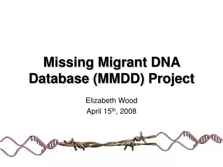 missing migrant dna database mmdd project