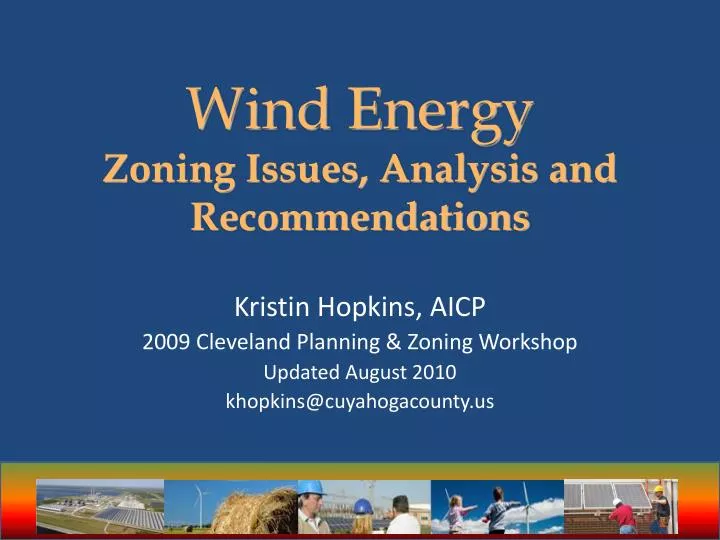 wind energy zoning issues analysis and recommendations