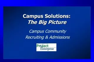 Campus Solutions: The Big Picture