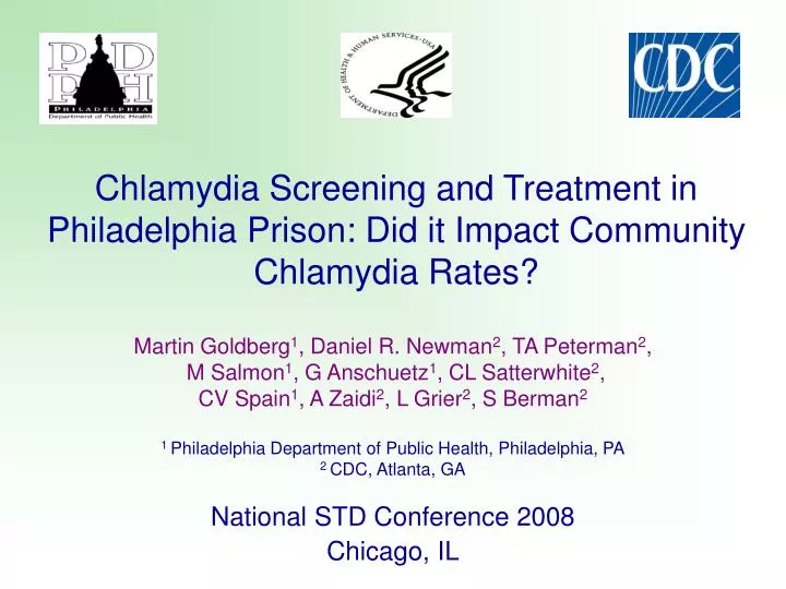 chlamydia screening and treatment in philadelphia prison did it impact community chlamydia rates