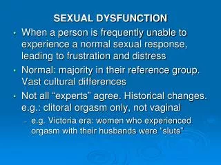 SEXUAL DYSFUNCTION