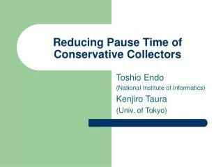 Reducing Pause Time of Conservative Collectors