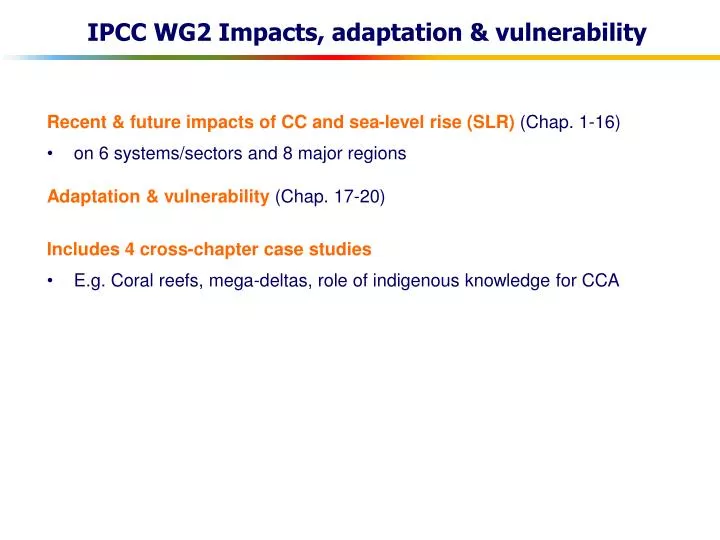 ipcc wg2 impacts adaptation vulnerability