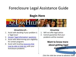 Foreclosure Legal Assistance Guide