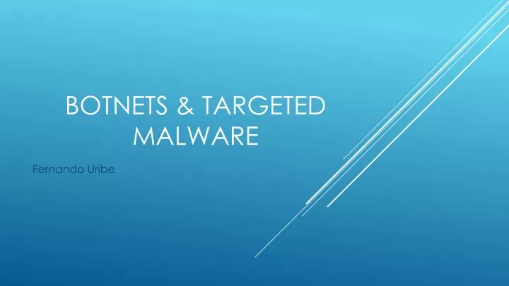 botnets targeted malware