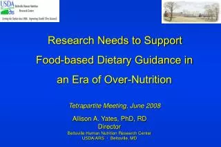 Research Needs to Support Food-based Dietary Guidance in an Era of Over-Nutrition