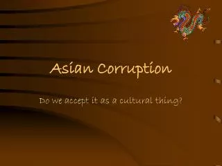 Asian Corruption
