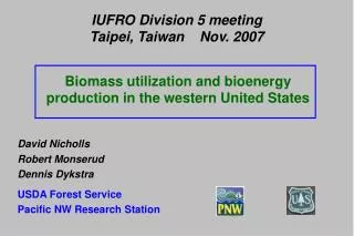 IUFRO Division 5 meeting Taipei, Taiwan Nov. 2007