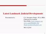 Overview of Recent Landmark Judicial Developments in Income Tax Law - slide 1