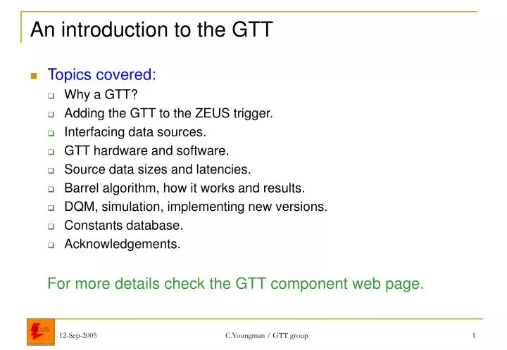 an introduction to the gtt