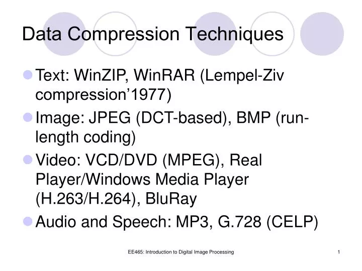data compression techniques