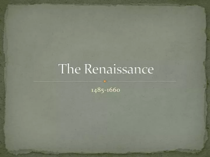 the renaissance