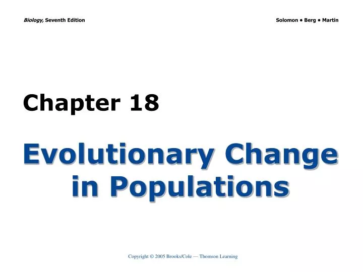 evolutionary change in populations