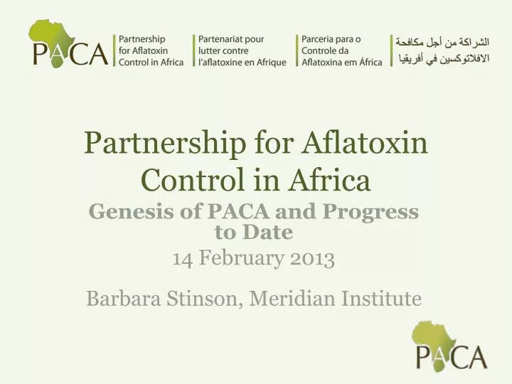partnership for aflatoxin control in africa
