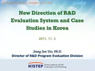 New Direction of R&amp;D Evaluation System and Case Studies in Korea