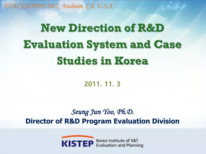 new direction of r d evaluation system and case studies in korea