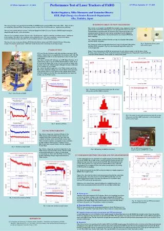 Performance Test of Laser Trackers of FARO Ryuhei Sugahara, Mika Masuzawa and Yasunobu Ohsawa