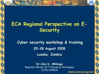 ECA Regional Perspective on E-Security