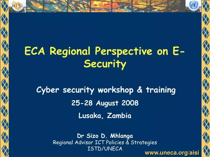 eca regional perspective on e security