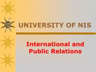 UNIVERSITY OF NIS