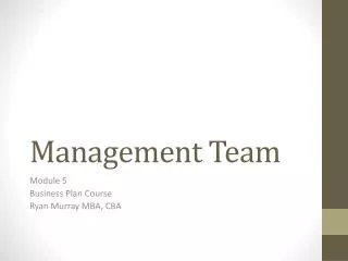 Management Team