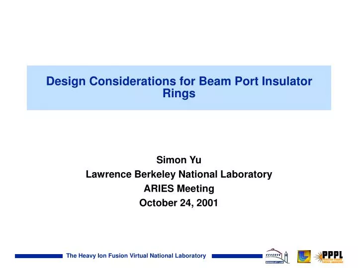 design considerations for beam port insulator rings