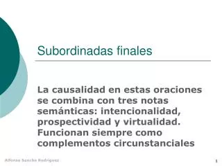 subordinadas finales