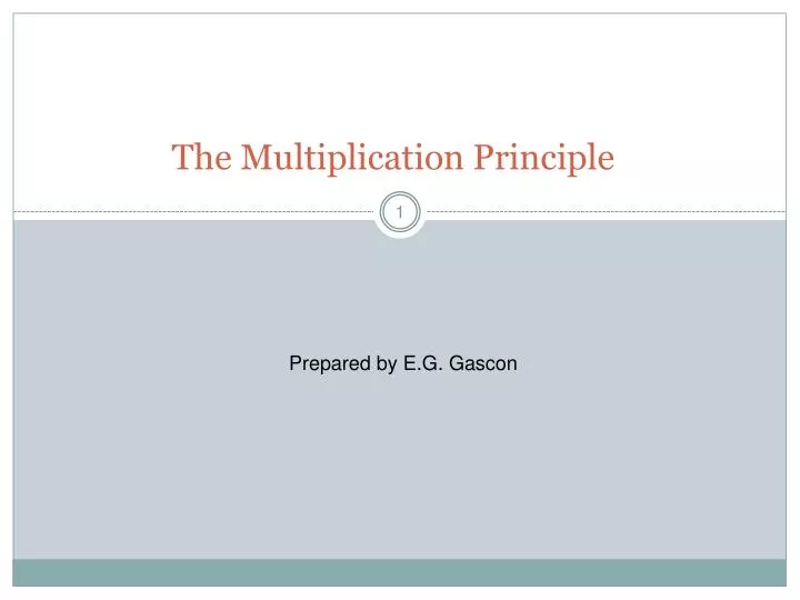 the multiplication principle