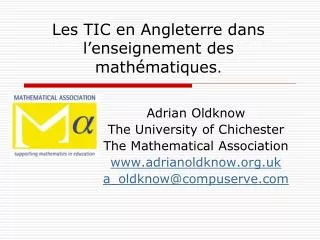 Les TIC en Angleterre dans l’enseignement des math é matiques .