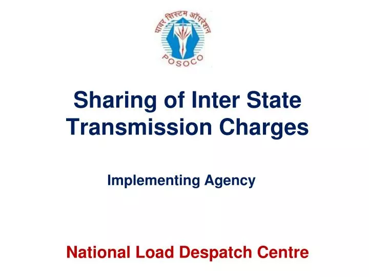 sharing of inter state transmission charges