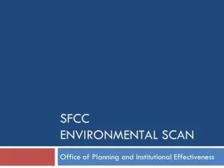 SFCC Environmental Scan