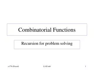 Combinatorial Functions