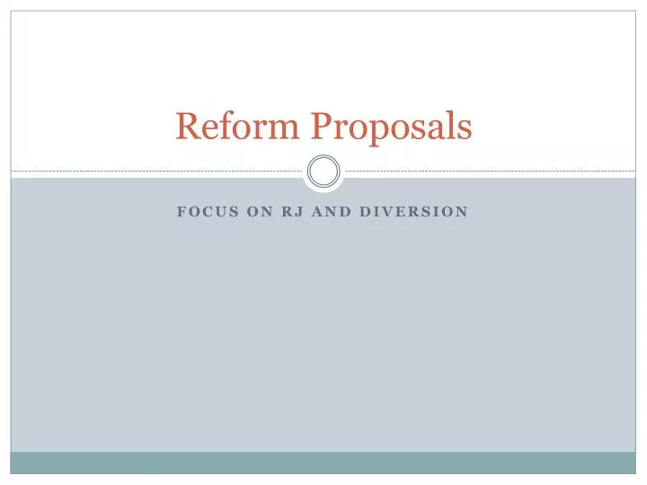 reform proposals