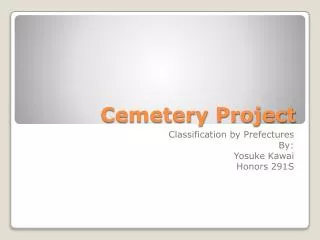 Cemetery Project