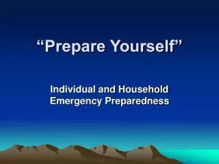 “Prepare Yourself”