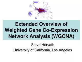 Extended Overview of Weighted Gene Co-Expression Network Analysis (WGCNA)