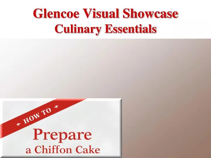 glencoe visual showcase culinary essentials