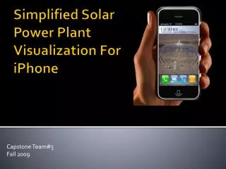 Simplified Solar Power Plant Visualization For iPhone