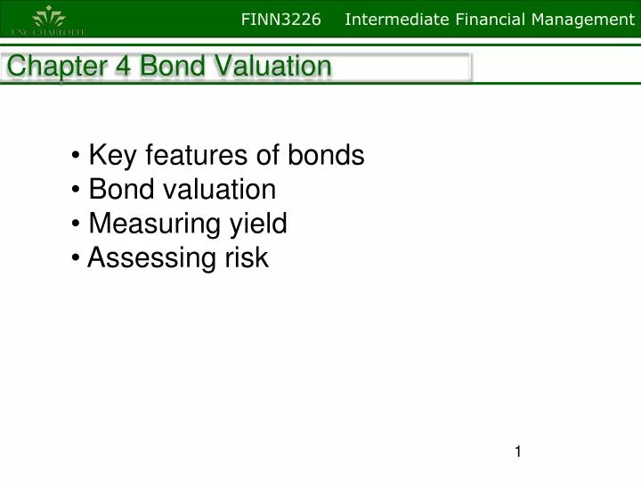 chapter 4 bond valuation