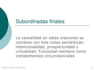 subordinadas finales