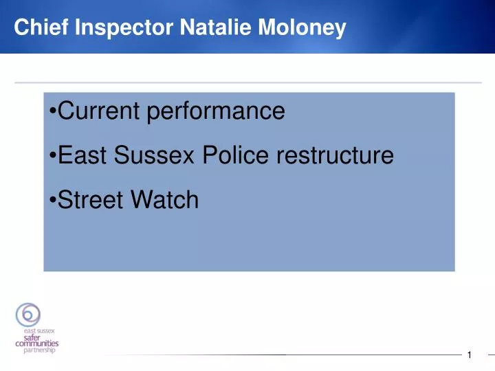 chief inspector natalie moloney
