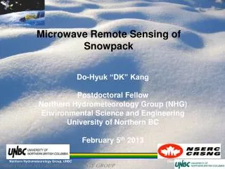 Microwave Remote Sensing of Snowpack