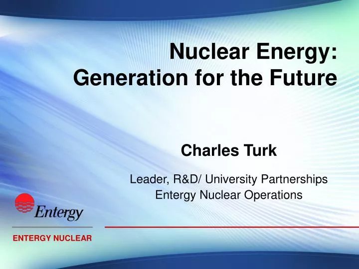 nuclear energy generation for the future