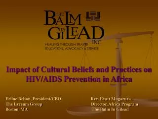 Impact of Cultural Beliefs and Practices on HIV/AIDS Prevention in Africa