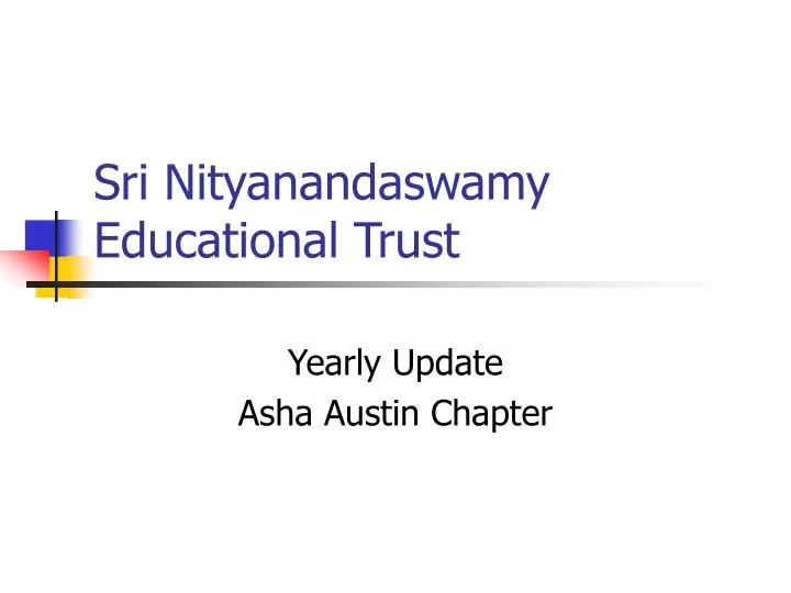 sri nityanandaswamy educational trust
