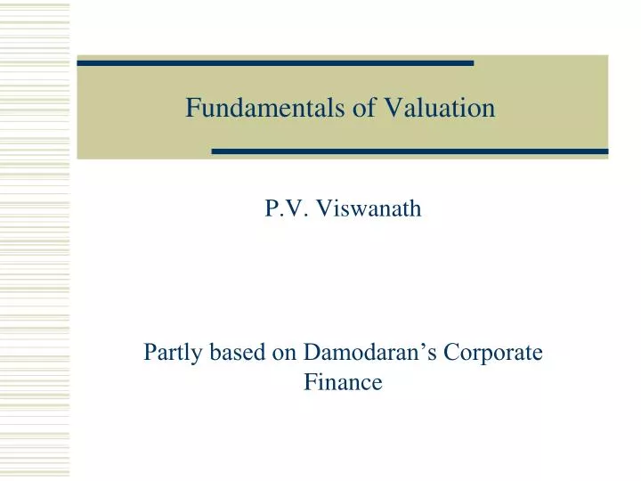 fundamentals of valuation