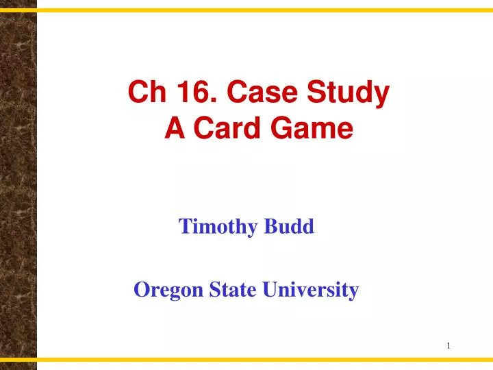 ch 16 case study a card game